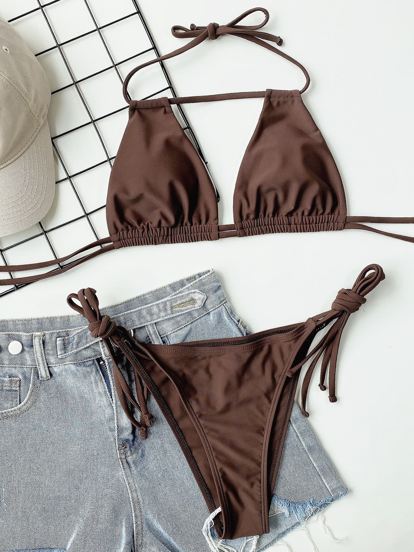 WW | Strapless Ruched Bikini Set