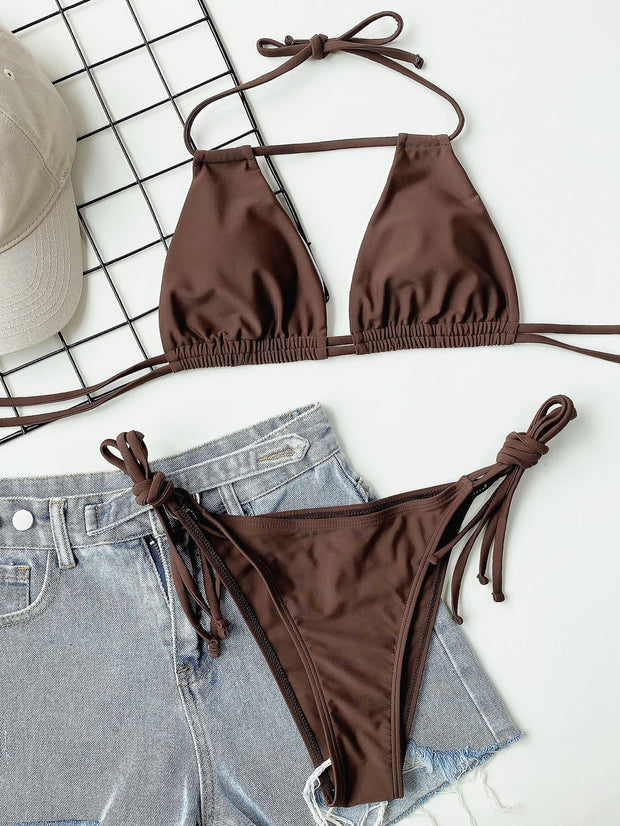 WW | Strapless Ruched Bikini Set