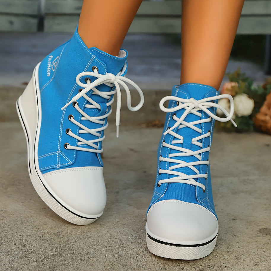 WW | Einfache Canvas Stiefeletten Mit Liebesmotiv