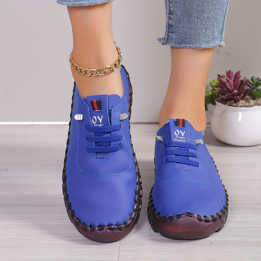 WW | Bequeme Lederschuhe Mit Runder Spitze