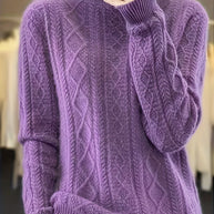 WW |  Wollstrickpullover mit gemütlichen langen Ärmeln Pullover Damen - Perfekt für Freizeitkleidung
