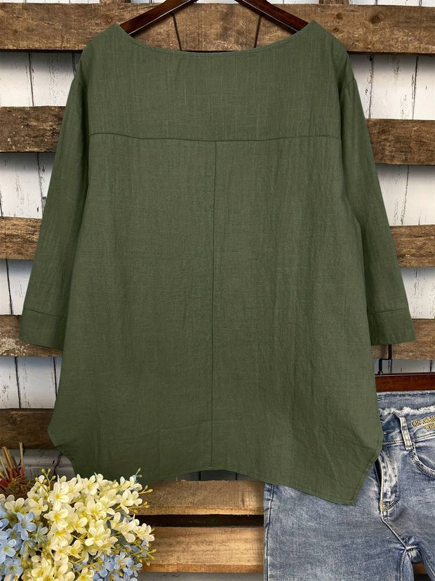 WW | Freizeitbluse mit Rundhalsausschnitt für Den Frühling