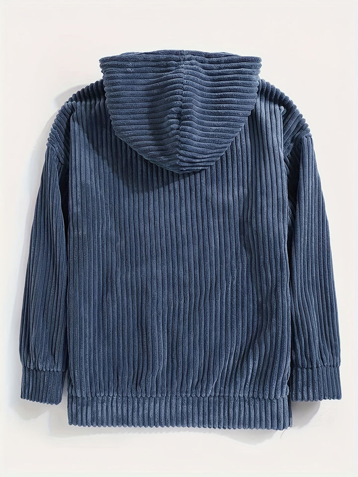 W&W Mode | Pullover Mit Kapuze Aus Cord