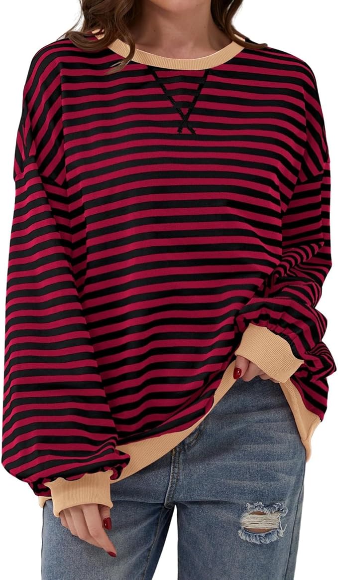 WW | Gemütlicher Oversized Gestreifter Pullover