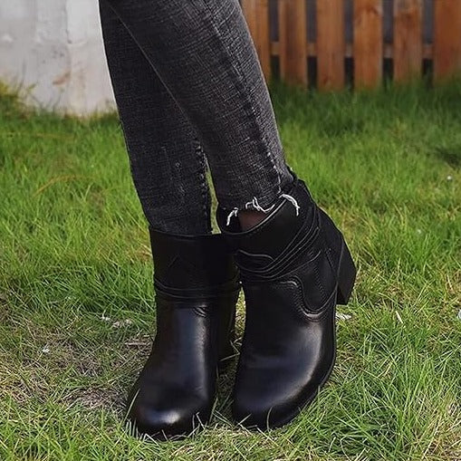Damen Stiefel Vintage Schnürung