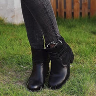 Damen Stiefel Vintage Schnürung