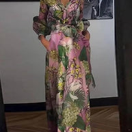 WW | Luxuriöses Italienisches Maxikleid Aus Satin