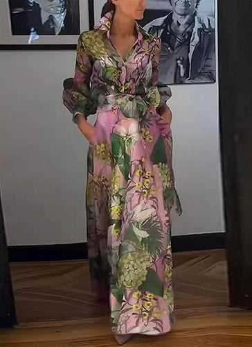 WW | Luxuriöses Italienisches Maxikleid Aus Satin