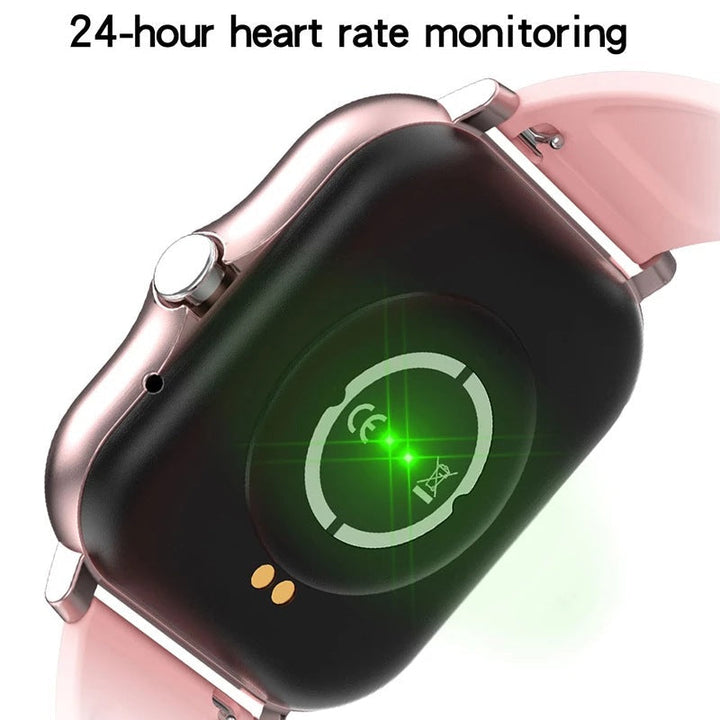 Smartwatch mit 1,69-Zoll-Touchdisplay, Schrittzähler und Herzfrequenzmessung