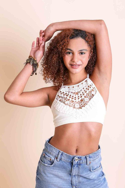 WW | Häkelspitze High Neck Bralette