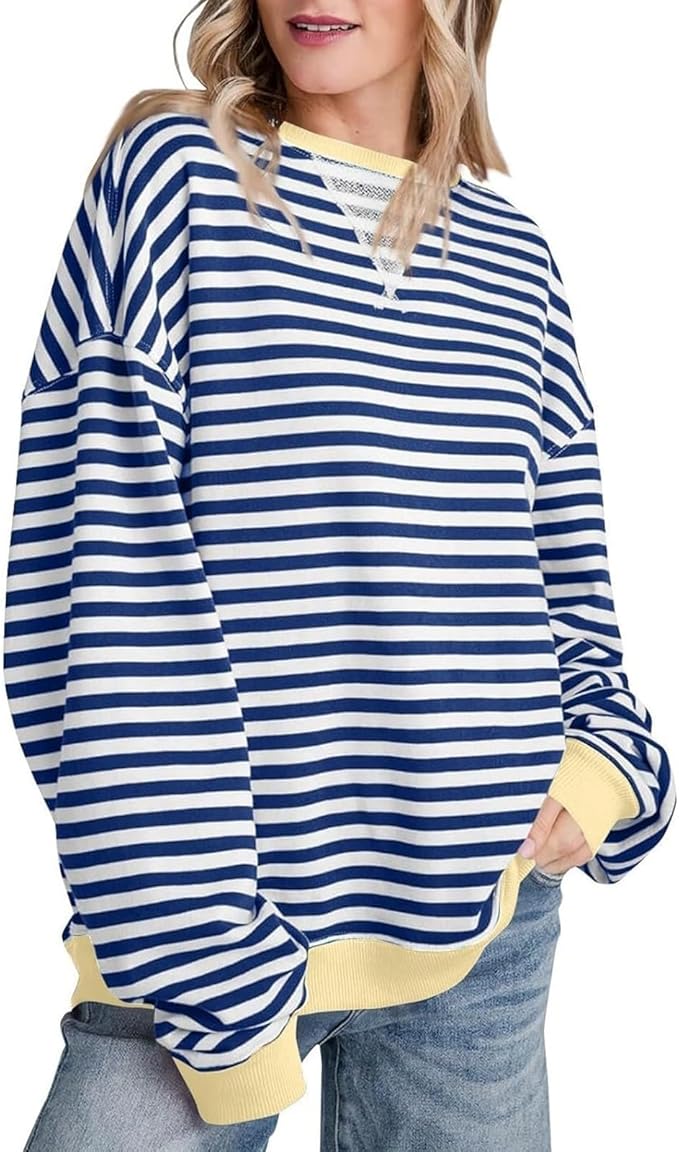 WW | Gemütlicher Oversized Gestreifter Pullover