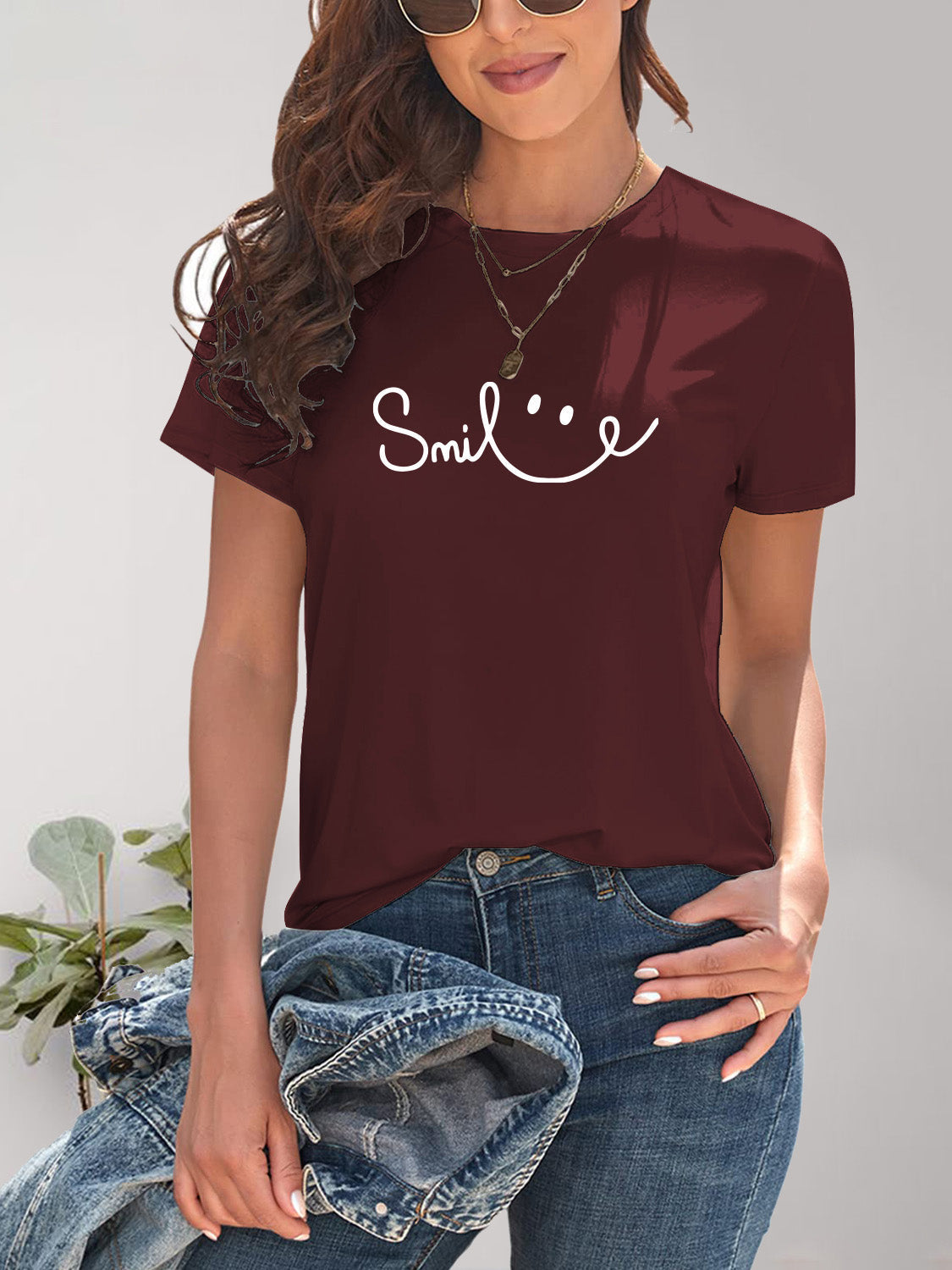 WW | Smile Rundhals Kurzarm T-Shirt