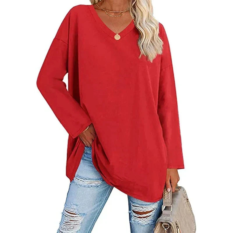 W&W Mode | V-Ausschnitt Gestrickter Top für Damen - Stilvoller und Bequemer Pullover