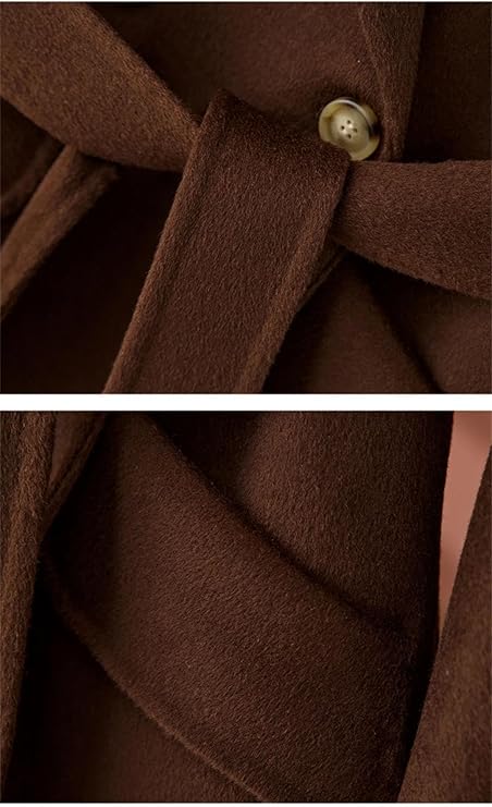 WW | Eleganter Damen-Maximantel Mit Doppelknopfreihe Und Gürtel Herbst Winter 2024