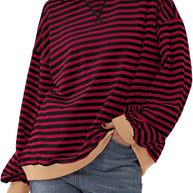 WW | Gemütlicher Oversized Gestreifter Pullover