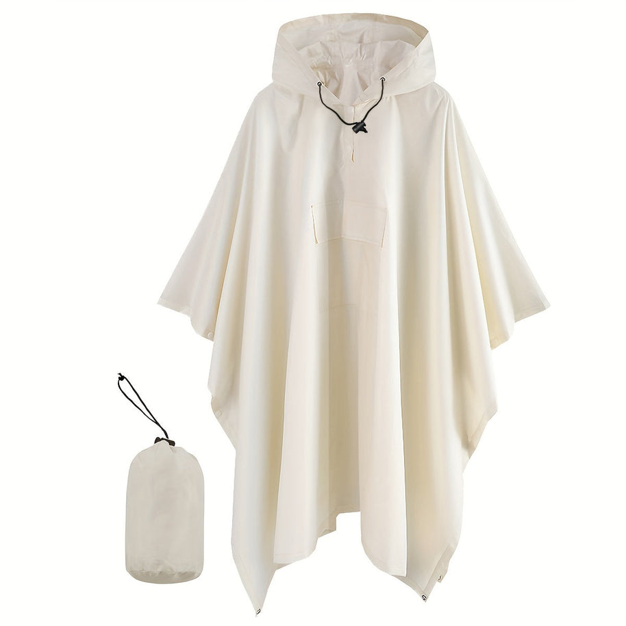 WW | Wasserdichter Faltbarer Regenponcho Mit Kapuze