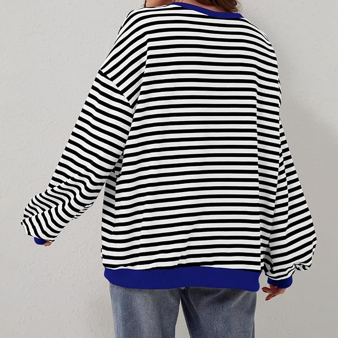 WW | Gemütlicher Oversized Gestreifter Pullover