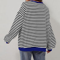 WW | Gemütlicher Oversized Gestreifter Pullover