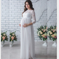 Damen Elegantes Schwangerschaft Langarmkleid WW