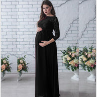 Damen Elegantes Schwangerschaft Langarmkleid WW