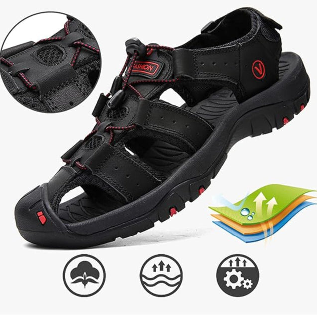 W&W Mode | Orthopädische Sandalen für Herren mit Komfortsohle