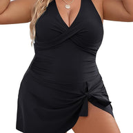 WW | Plus Size Einteiler Schwimmdress Badeanzug Bauchkontrolle Badeanzüge