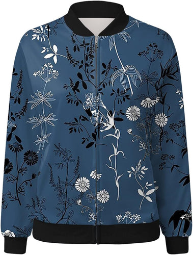 WW | Bomberjacke mit Blumenmuster für Damen