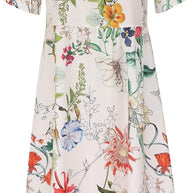 FleurBlanche™ – Weißes Sommerkleid mit farbenfrohem Blumenmuster