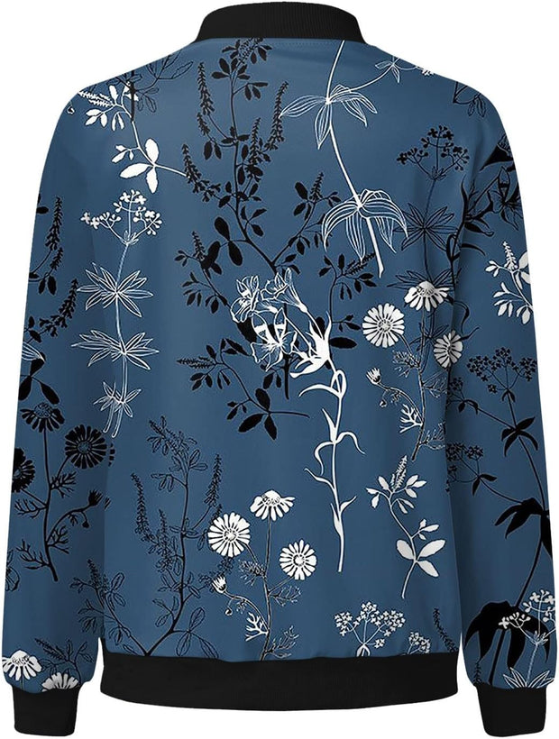 WW | Bomberjacke mit Blumenmuster für Damen