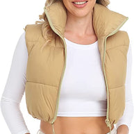 Fluffy™ Kurze wattierte Strickjacke