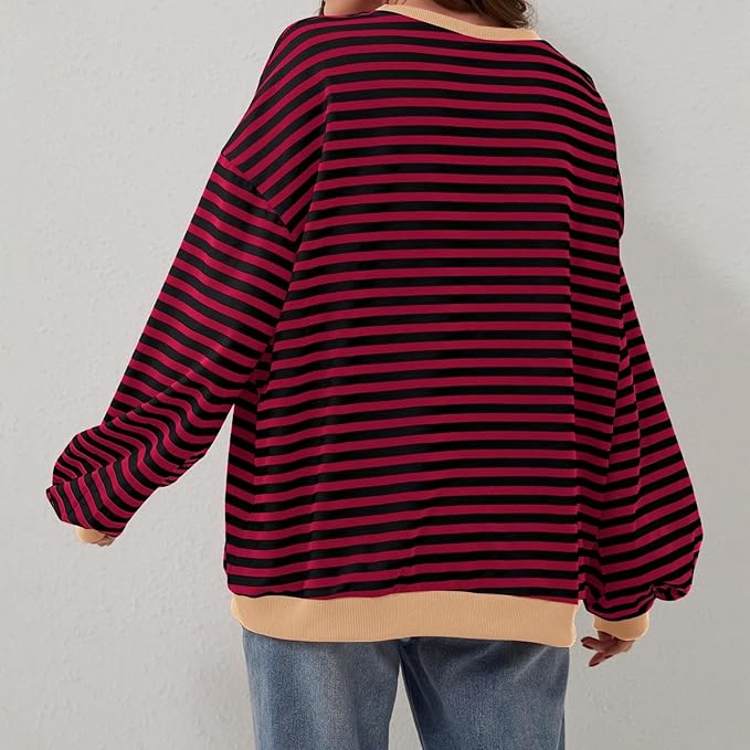 WW | Gemütlicher Oversized Gestreifter Pullover