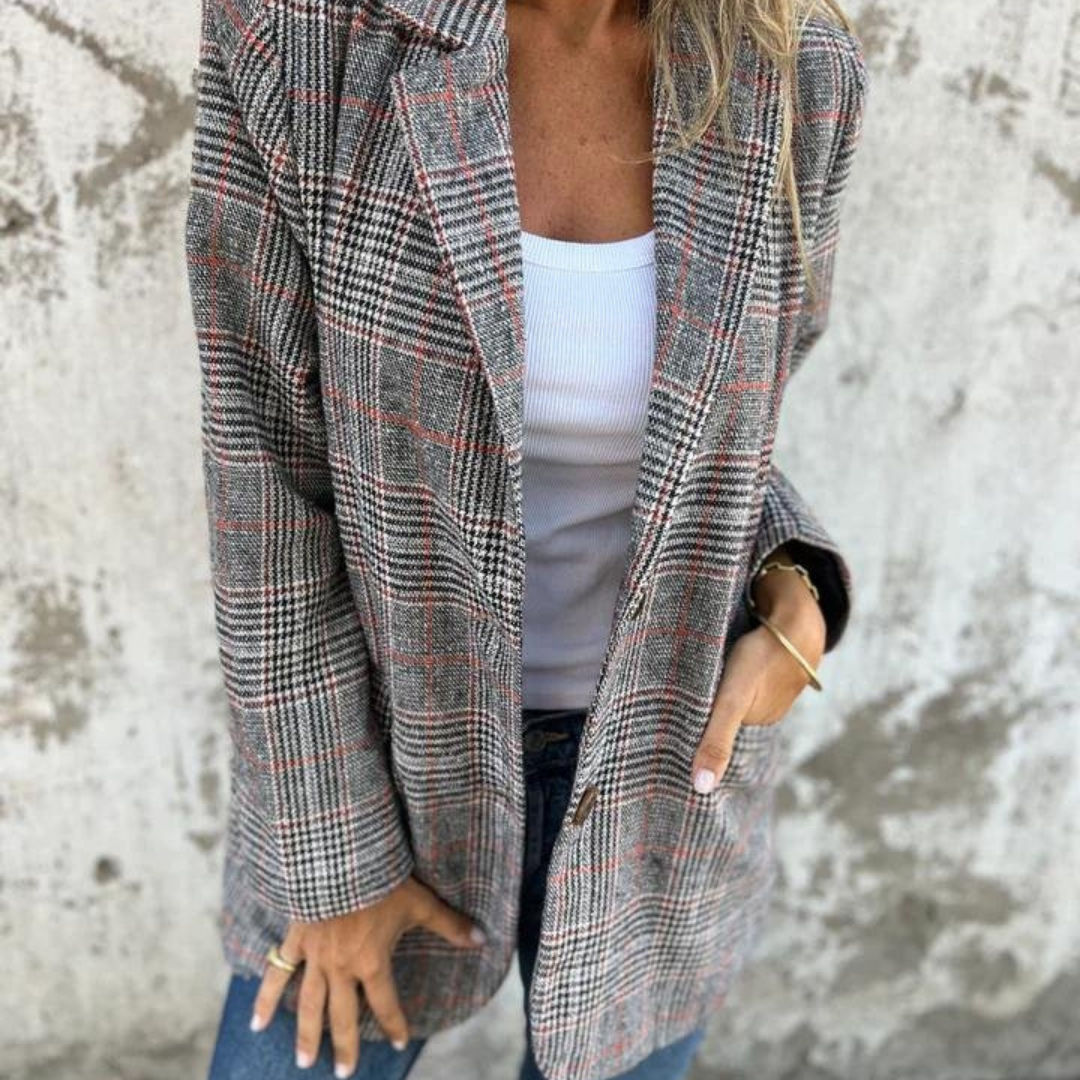 WW | Karierter Blazer Im Übergroße Look