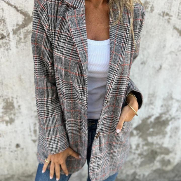 WW | Karierter Blazer Im Übergroße Look