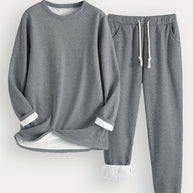 WW | Stilvolle Winter Casual Thermische Sweatshirt- und Jogginghose-Set für Frauen