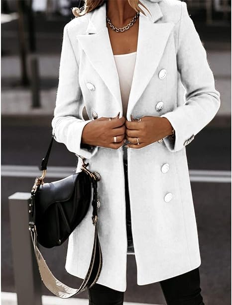 W&W Solide Farbe Mantel Jacke