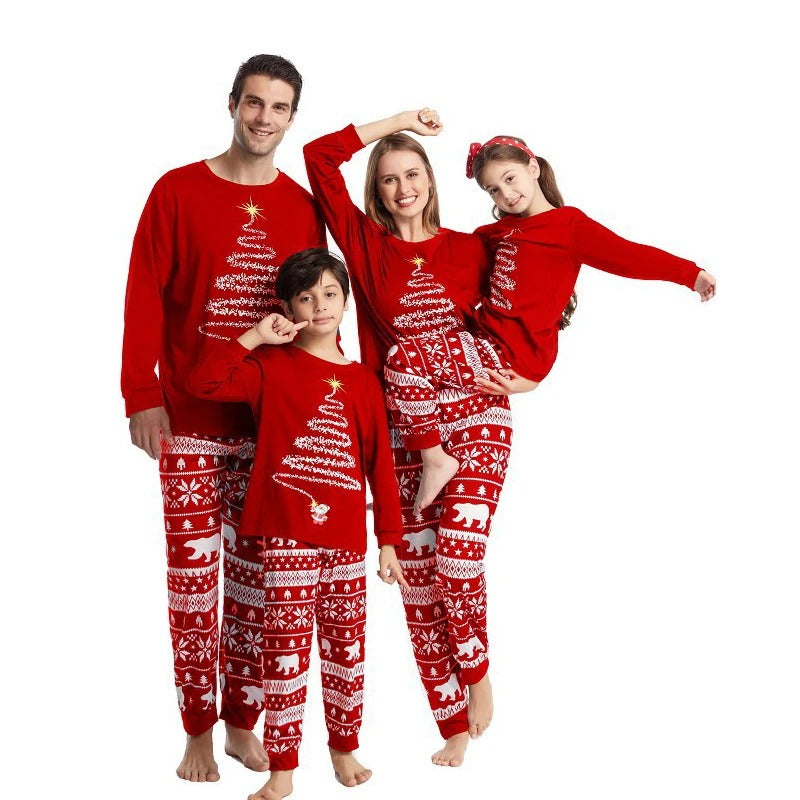 W&W Mode | Stilvolle Winter Familien Weihnachts-Pyjama Set für Unisex