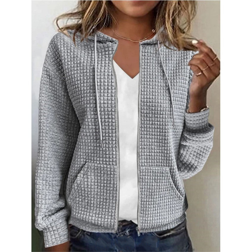 WW | Lässige Jacke Mit Tasche in Uni Farbe