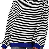 WW | Gemütlicher Oversized Gestreifter Pullover