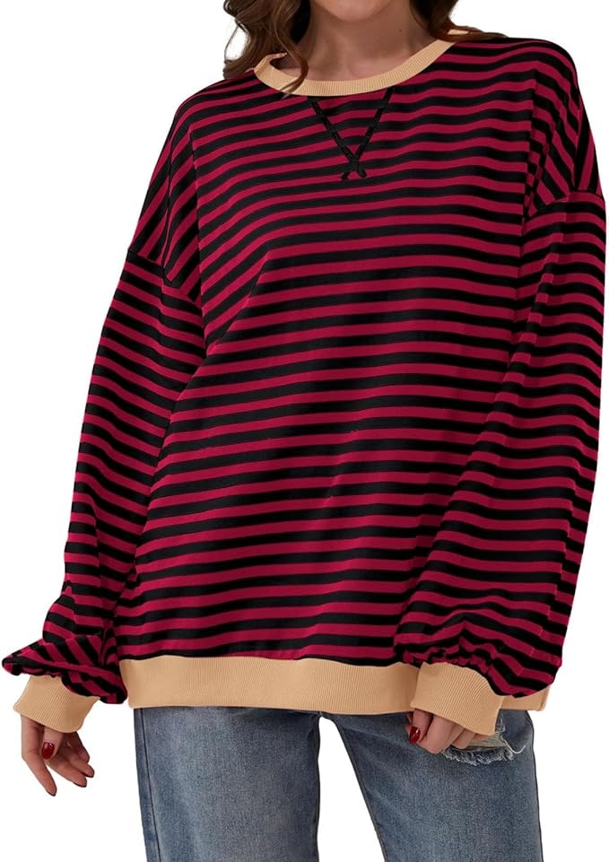 WW | Gemütlicher Oversized Gestreifter Pullover