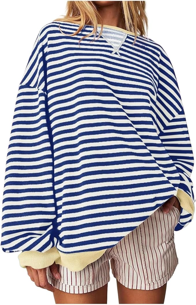 WW | Gemütlicher Oversized Gestreifter Pullover