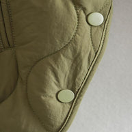 Oversize gesteppte Jacke mit Druckknöpfen