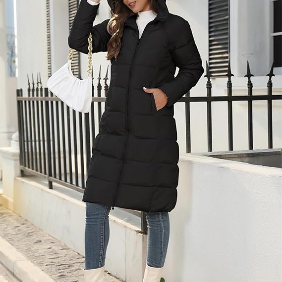 W&W Mode - Kapuze - Lang - Daunenjacke - Damenjacke