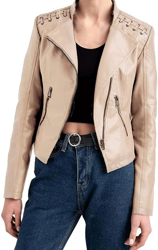 Marie™ - Stylische Lederjacke