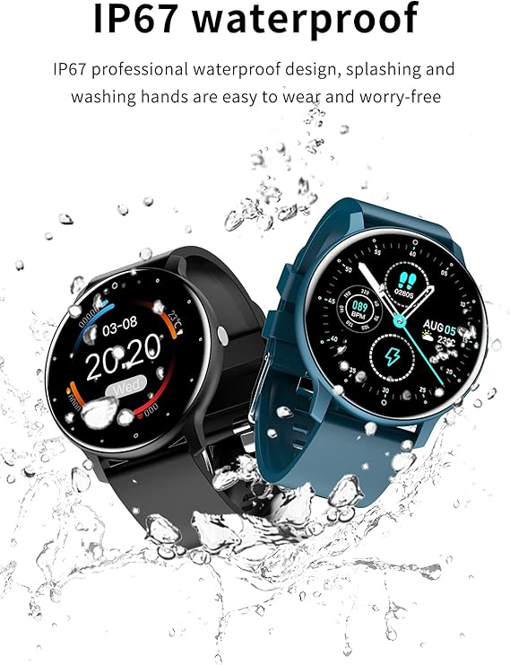 WW | Wasserdichte Unisex Smartwatch Mit Fitness Tracker Und Herzfrequenzmesser