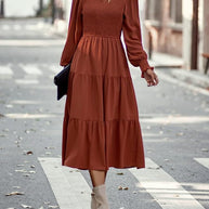 WW | Midi-Kleid mit Langen Ärmeln und Dinnerjackets