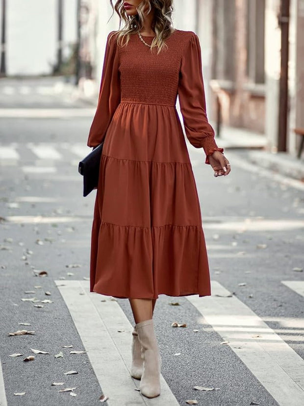 WW | Midi-Kleid mit Langen Ärmeln und Dinnerjackets