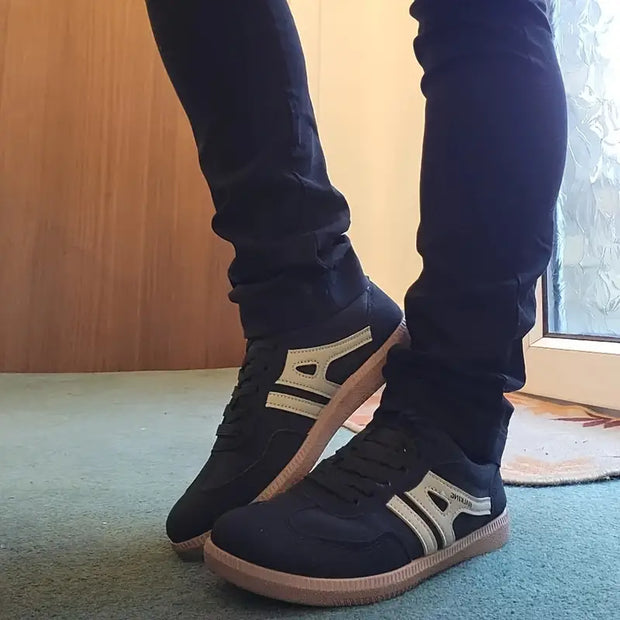 WW | Damen Lässige Turnschuhe Mit Niedrigem Absatz, Schnürung Mode Schuhe