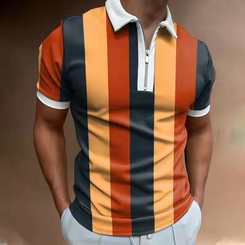WW | Gestreiftes Polo Shirt Mit Kurzem Arm Und Kragen