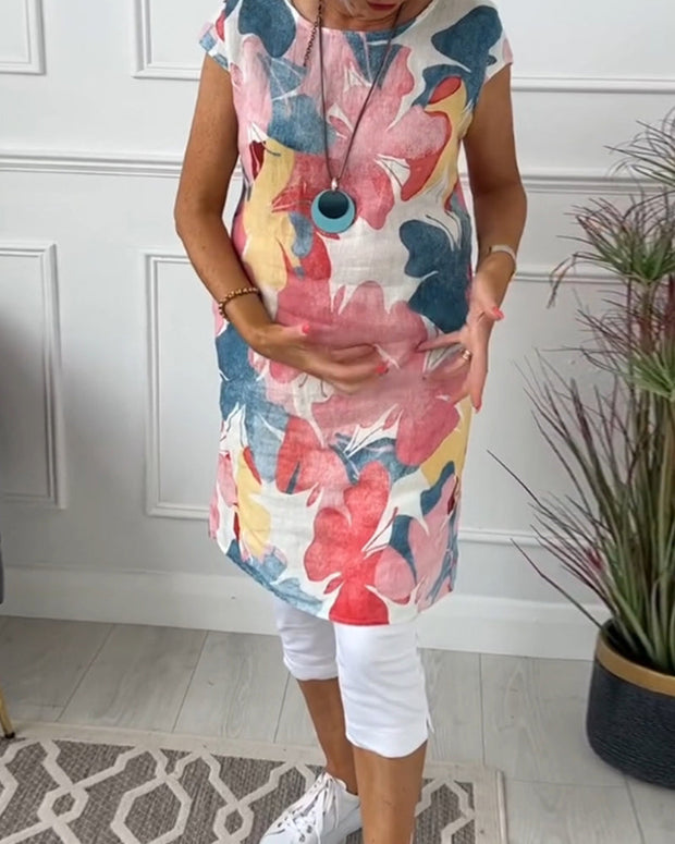 WW | Lässiges Longtop mit Farbenfrohem Blumenprint