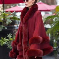 WW | Oversize-Fellcape-Mantel für Damen